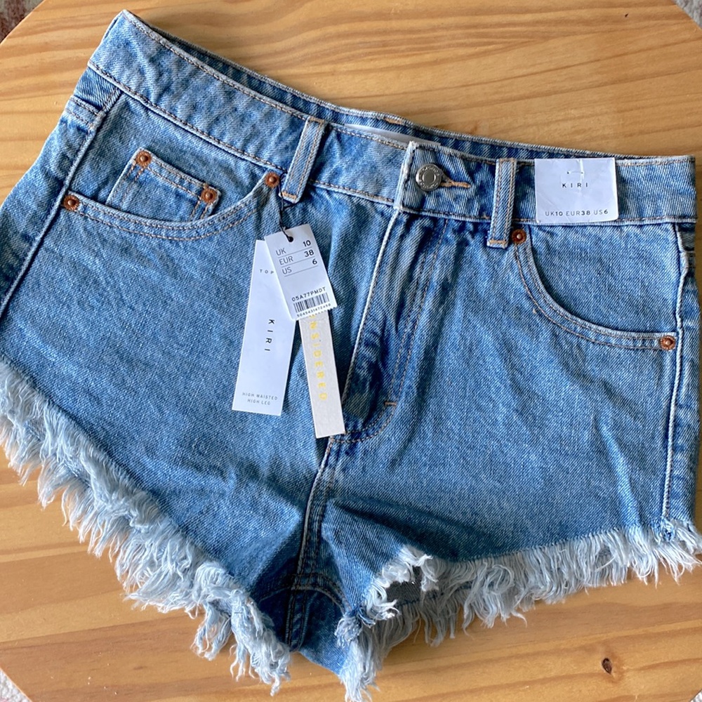 Topshop Kiri Denim Shorts